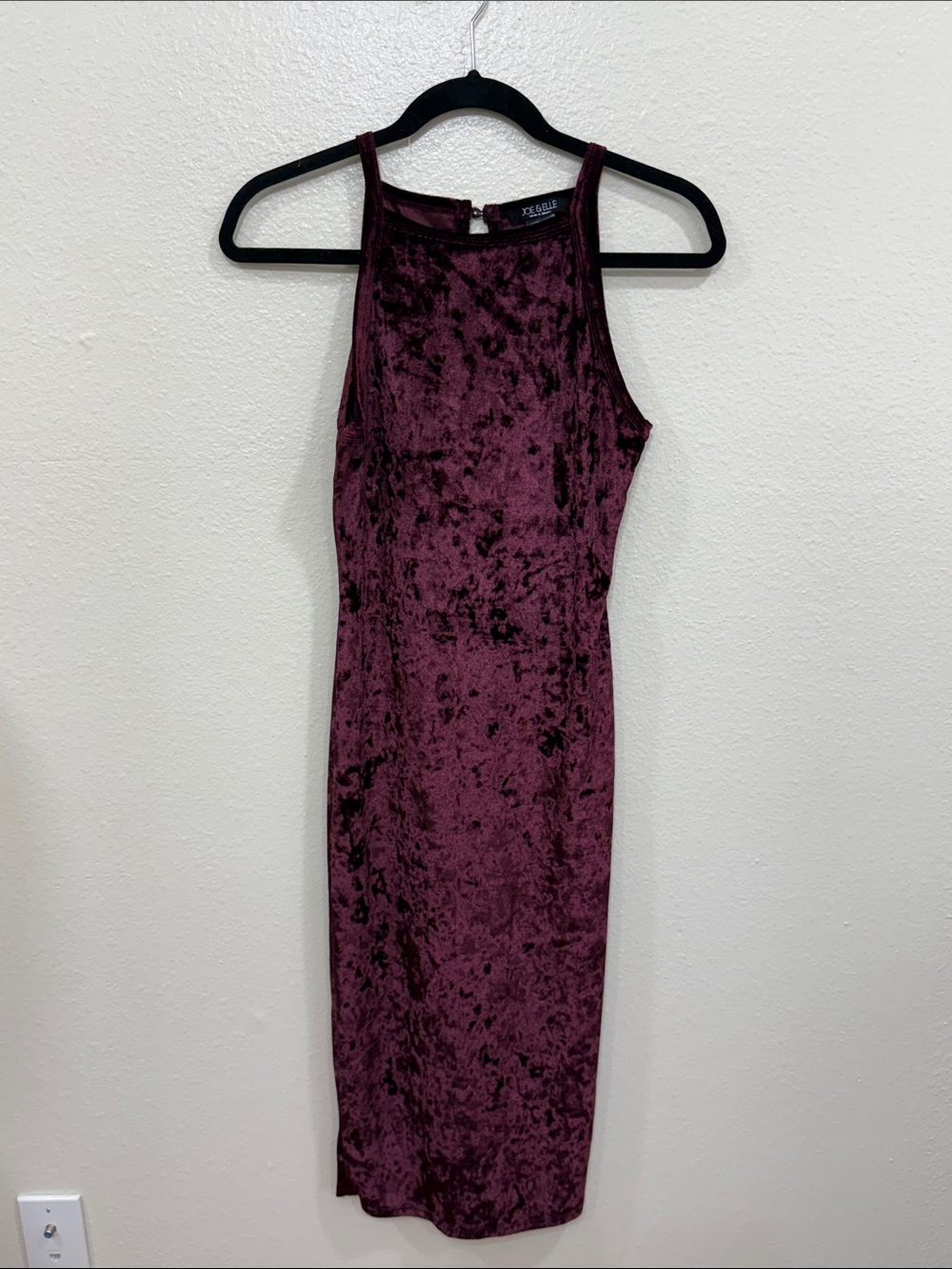 90s Prom Bodycon Velvet Party Dress Y2K Formal Size Medium Burgundy